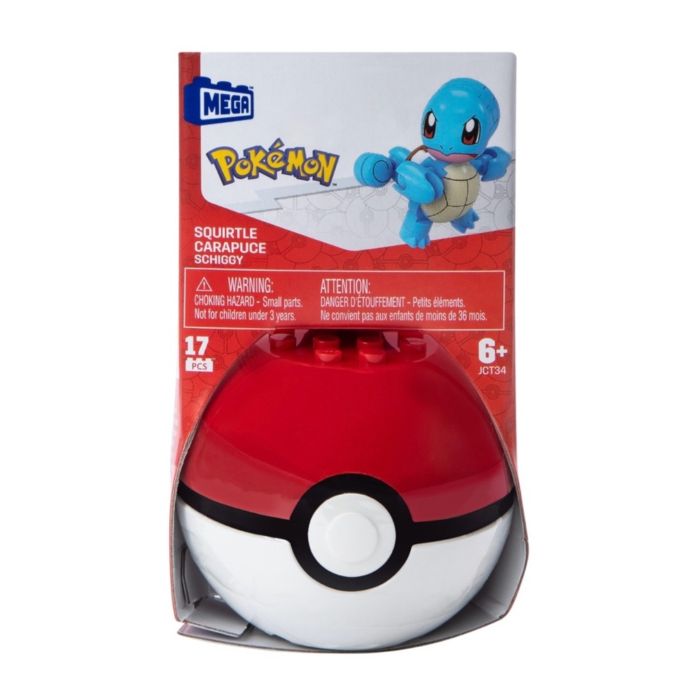 Pokemon Mega Construx Squirtle Building Set with Pokeball